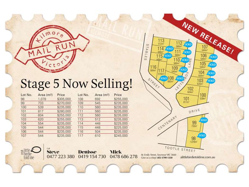 Lot 116 Mail Run Estate, Kilmore
